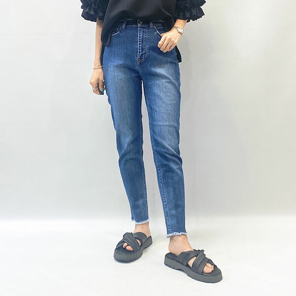 [SALE]Healthy ヘルシー H. Salt Highrise Clean Mid Fringe デニムパンツ H58252803cmf [定価16500円]