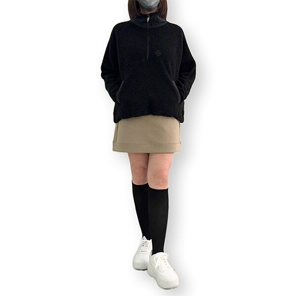 [SALE]BRIEFING(ブリーフィング) WOMEN&rsquo;S WOOL BOA HALFZIP TOP (定価48,400円)｜milieu