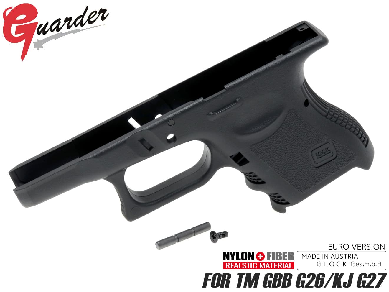 楽天市場 Glock 98 Bk Glk 98 Bk Guarder ガーダー Euro Version オリジナルフレームbk 東京マルイg26 Kj G27 ミリタリーベース