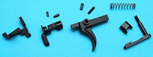 【耐久性・質感UP】G&P WP167A WA M4 スチールパーツアッセンブリー(A)【ボルトストップ・トリガー・マガジンキャッチ・セレクター】★ウェスタンアームズ マグナブローバックシリーズ