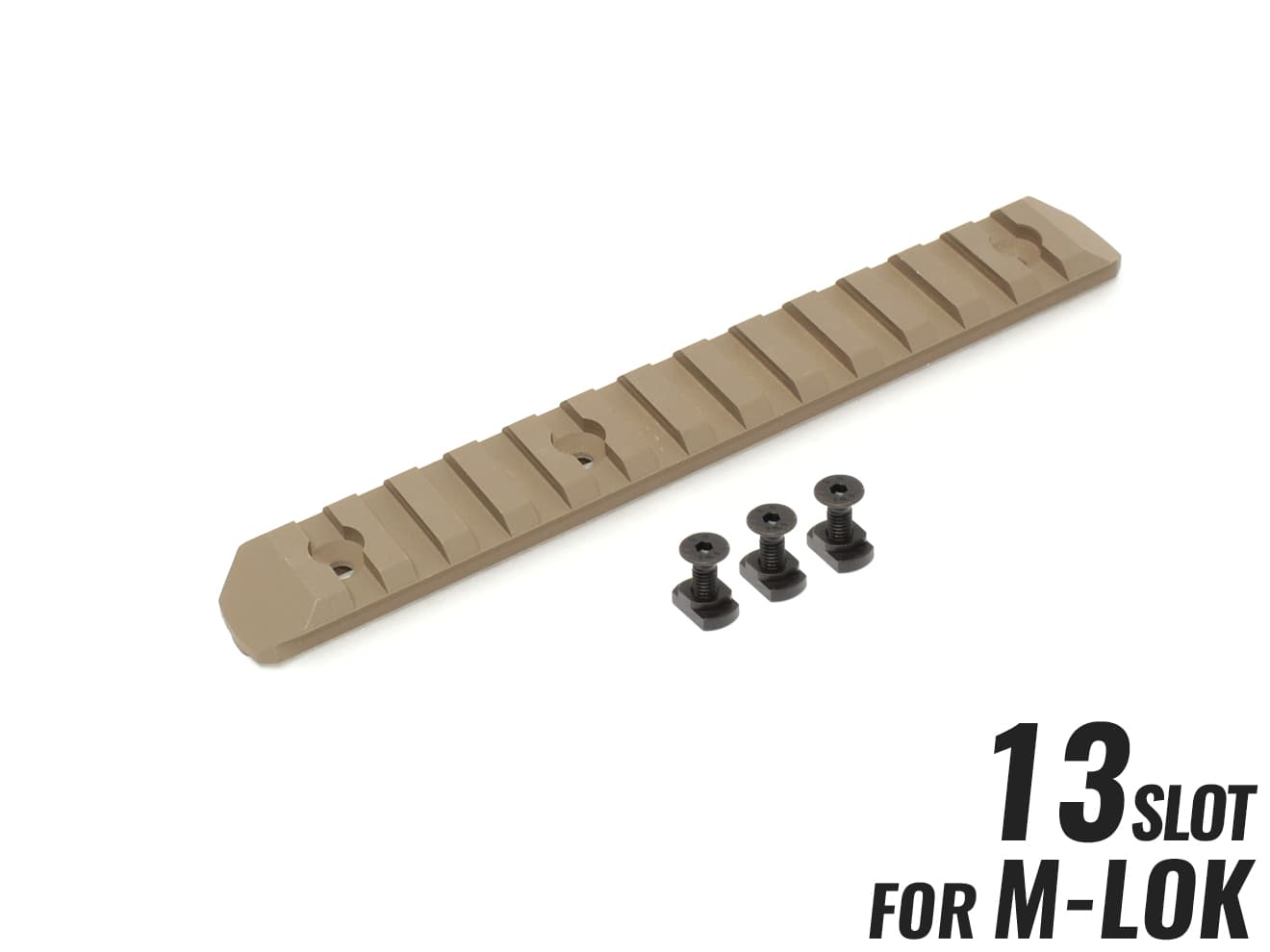 楽天市場】CNC M-LOK レール 7スロット DE◇MLOK エムロック 20mm