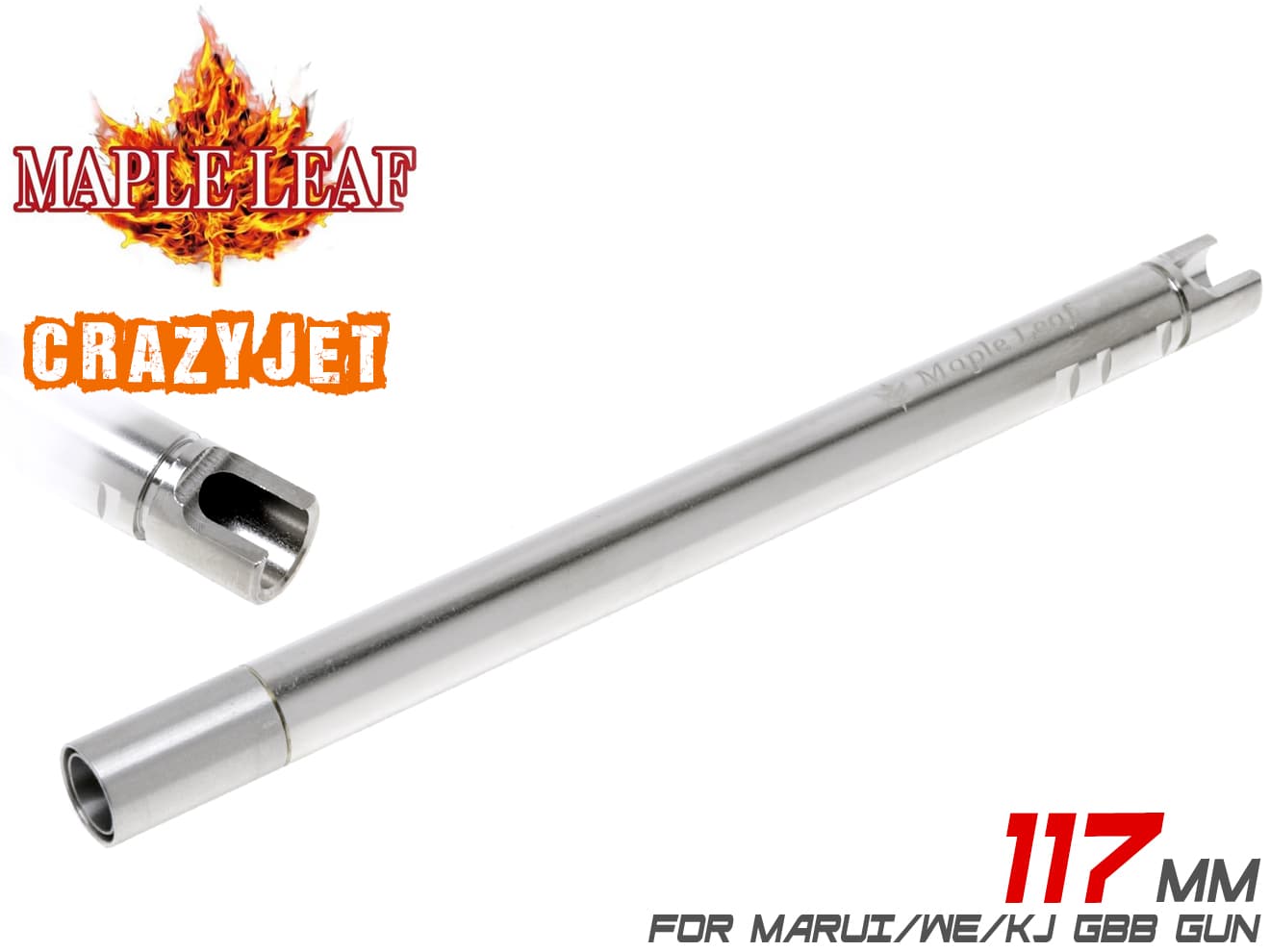 GHK 270mm クレイジージェット インナーバレルとホップアップユニット。 GHK 270mm クレイジージェット インナーバレルとホップアップ