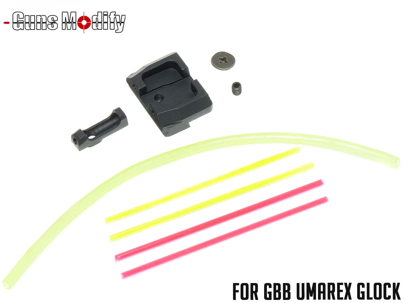 GunsModify ロープロファイル スチールファイバーサイト for UMAREX GLOCK◆ウマレックスグロック CNC加工 ファイバー式サイト 集光サイト