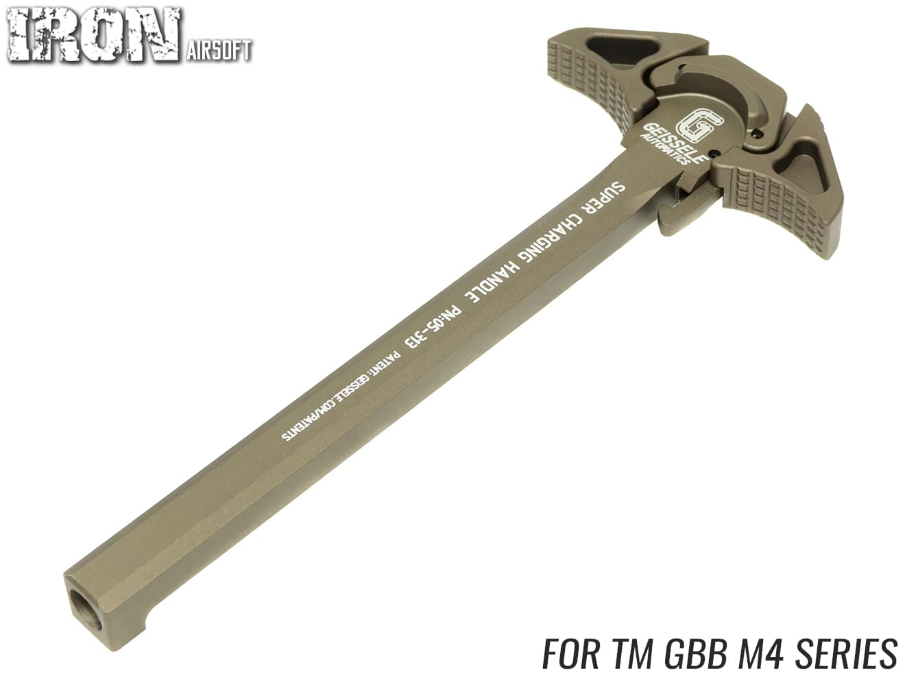 IRON AIRSOFT GEISSELEスタイル スーパーアンビチャージングハンドル M4MWS◆東京マルイ GBB M4シリーズ対応 リアル刻印入 チャーハン