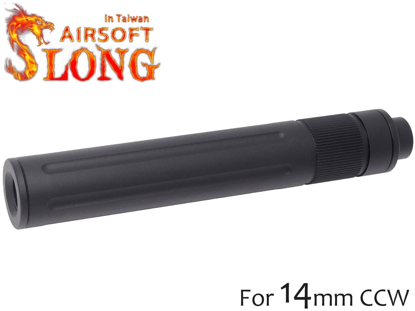 楽天市場 Slong Airsoft 14mm逆ネジ スリムサプレッサー フルート F27mm 極細サイレンサー 吸音スポンジ入り 延長可能 エスロング ミリタリーベース