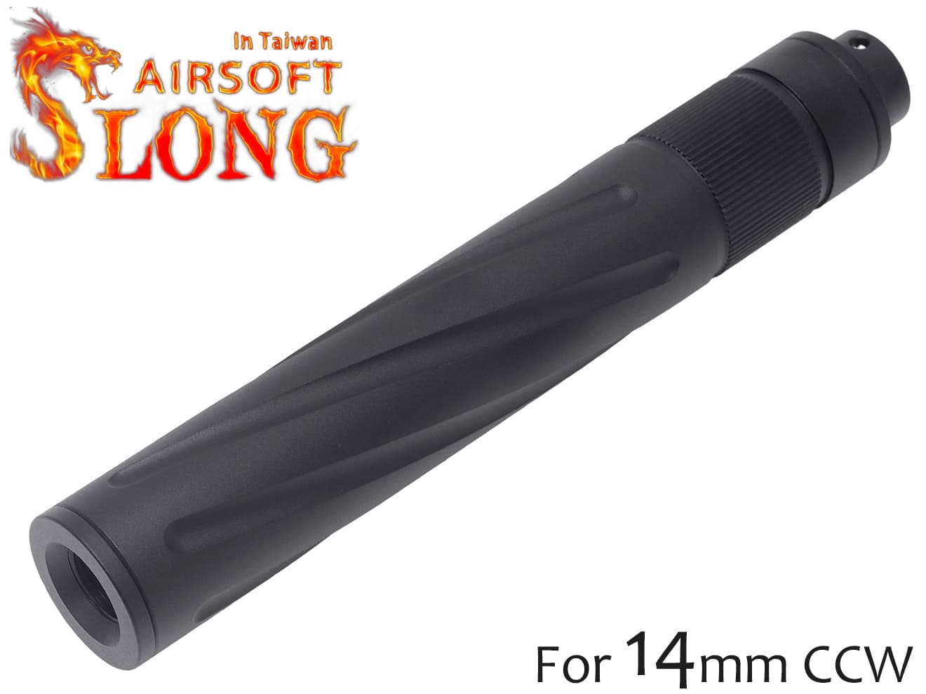 楽天市場 Slong Airsoft 14mm逆ネジ スリムサプレッサー スパイラルフルート F27mm 極細サイレンサー 吸音スポンジ入り 延長可能 エスロング ミリタリーベース