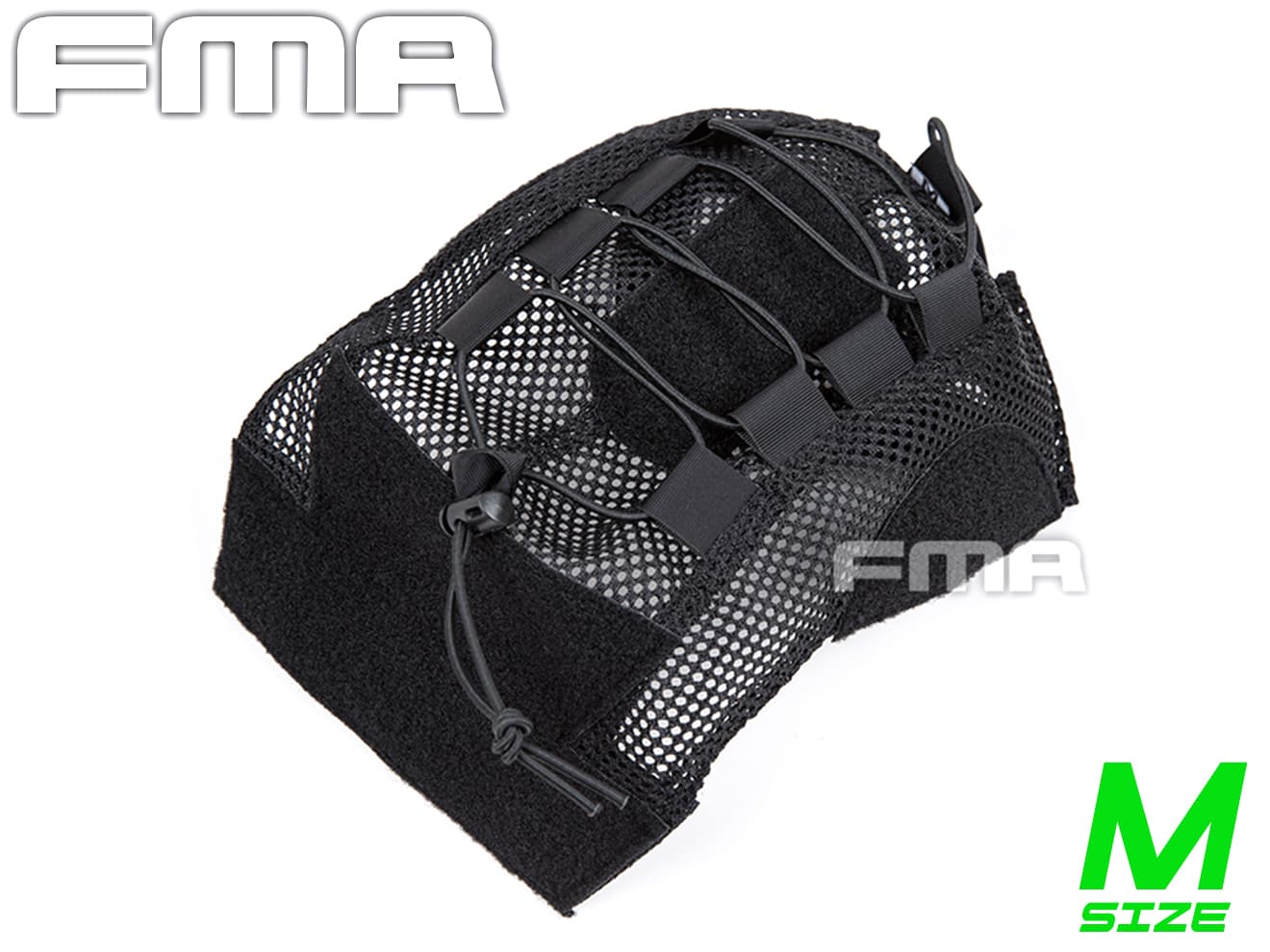 FMA バリスティックタイプ Mサイズ用 メッシュヘルメットカバー w/ ランヤード◆BK Ballisticタイプ ヘルメット対応 簡単脱着 用品  M/L｜ミリタリーベース
