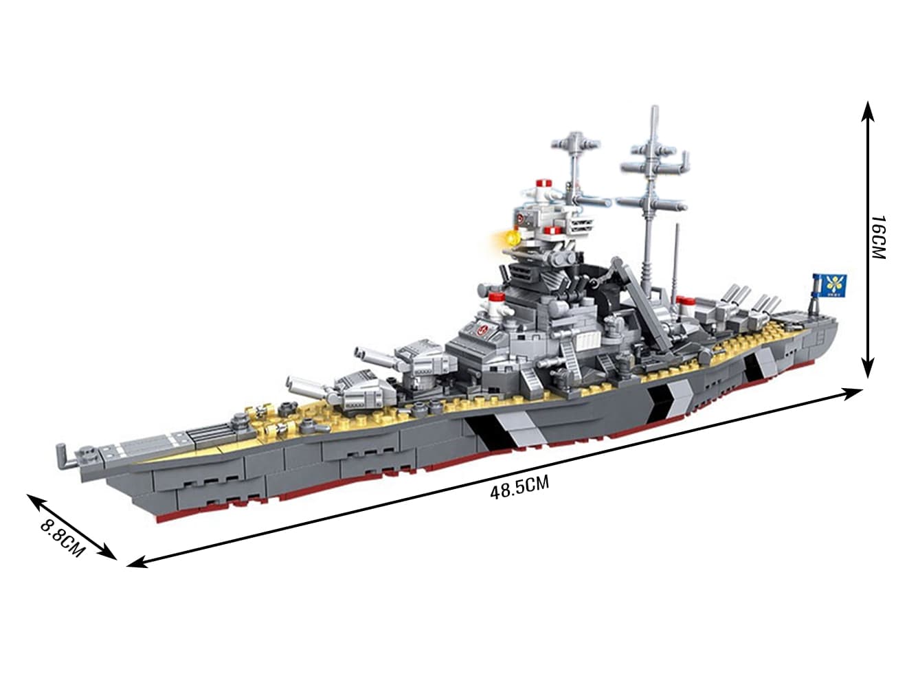 楽天市場 Afm ドイツ海軍 ビスマルク 548blocks ブロック 模型 インテリア第二次世界大戦 ドイツの戦艦 組み立て 展示用 ミリタリーベース