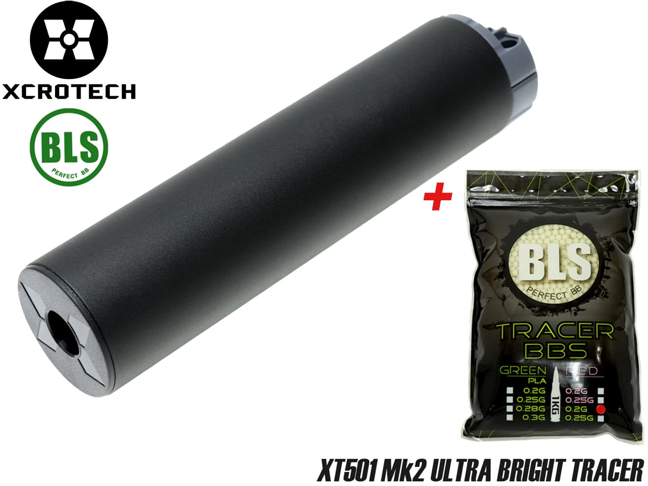 90日保証&日本語取説付 XCORTECH XT501 MK2 ウルトラブライト UVトレーサー ＋ BLS トレーサーBB弾 0.2g セット ◆紫外線LED採用 超発光 6,597円