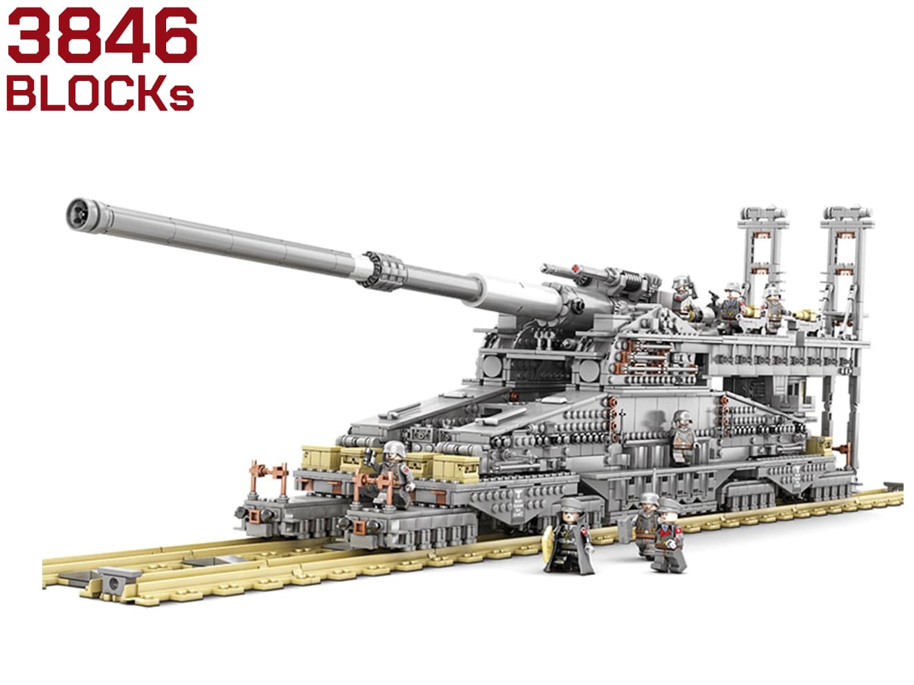 楽天市場 Afm ドイツ軍 80cm 列車砲 Dora 3846blocks 1 72 スケール ドイツ軍 巨大列車砲 ドーラ 3in1仕様 ミリタリーグッズ ディスプレイ用 ミリタリーベース