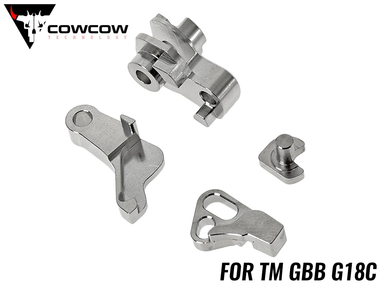 COWCOW TECHNOLOGY ステンレス MAF ハンマーセット TM G18C◆東京マルイ GBB G18C対応 高精度CNCで削り出し 摩擦低減 チューニングガンに