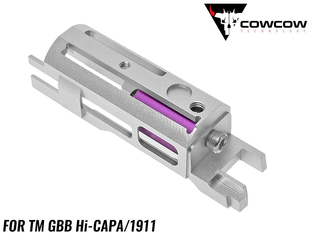 COWCOW TECHNOLOGY B02 ライトウェイト ブリーチ Hi-CAPA/1911◆東京マルイ GBB ハイキャパ/1911対応 ブローバックハウジング シルバー