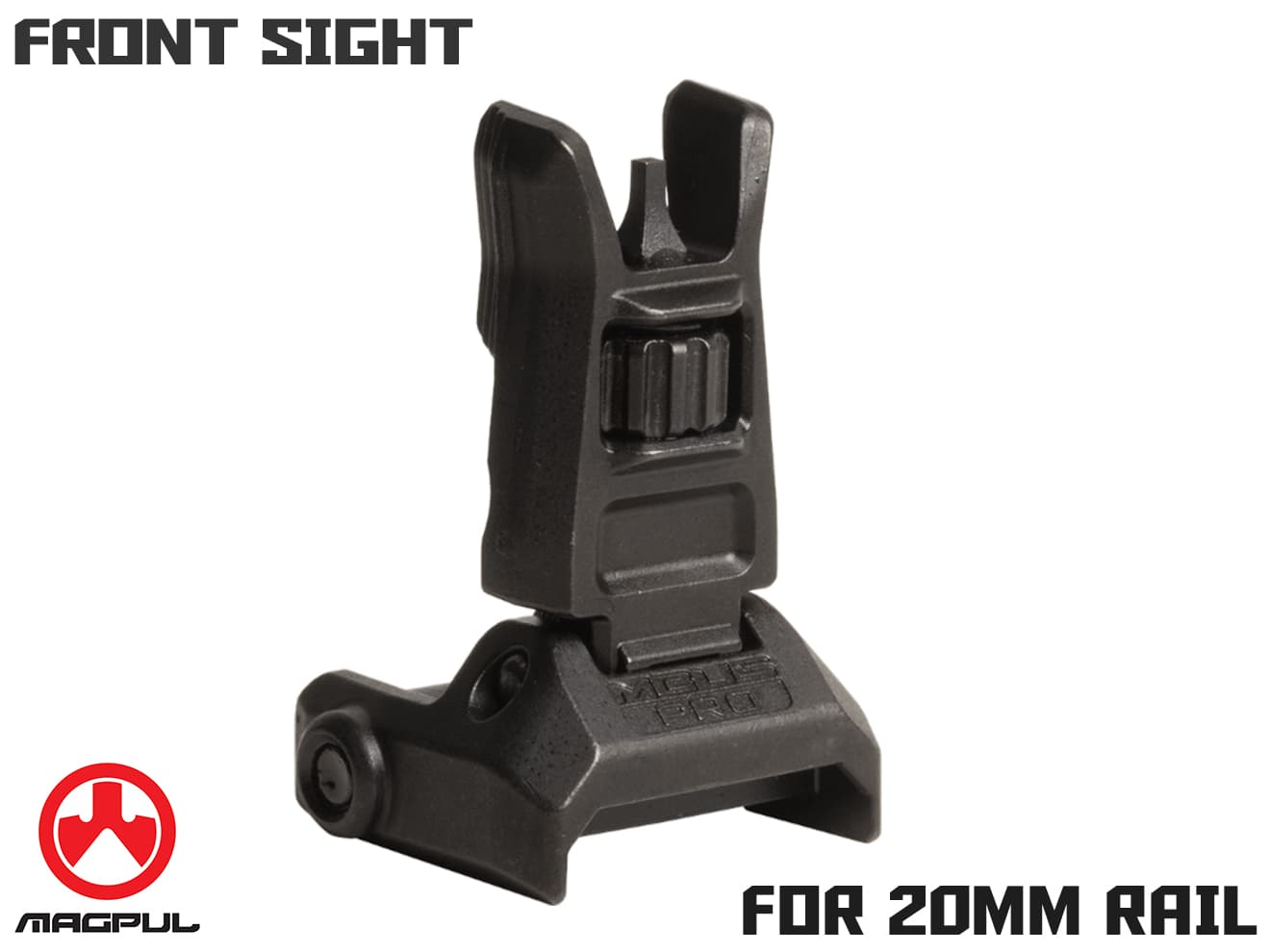 【正規品】Magpul MBUS Proサイト フロント◆MAGPUL正規品 20mmレール対応 折り畳み式 上下調整可能 サイトポスト太さ変更可能