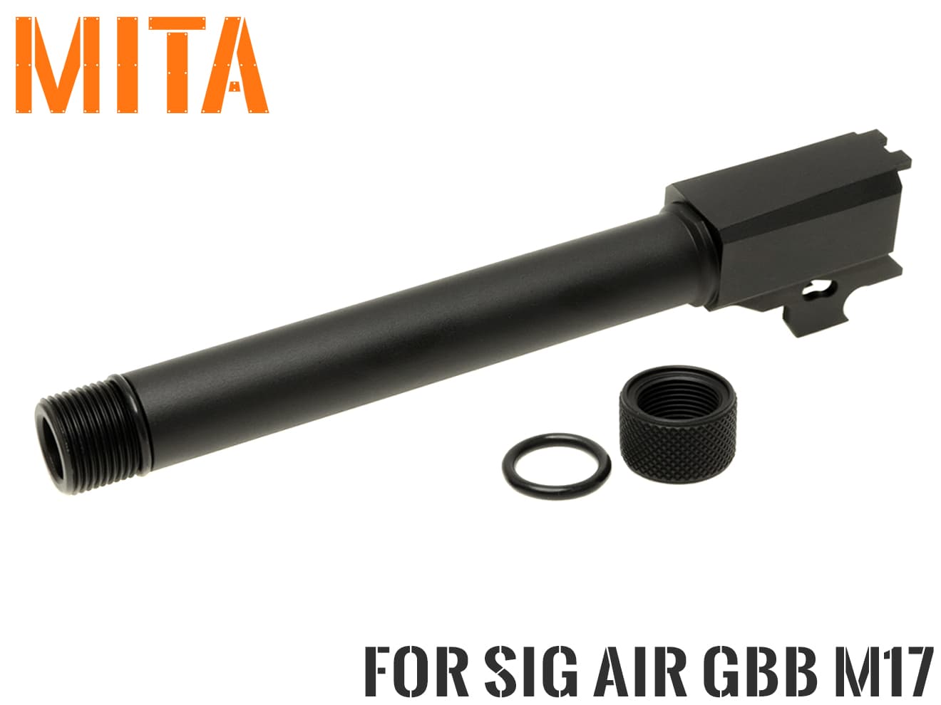 Mita アルミcnc スレッドアウターバレル 14mm Ccw For Sig Air M17 シグ エア ガスブロ バック M17対応 先端14mm逆ネジ トレーサーやサのプレッサー取付に Mita ミタ サバゲー アウターバレル 逆ネジ Ccw Counterclockwise バネ カスタム Gbb Vfc Umarex Sig Air ガスブロ Gbb