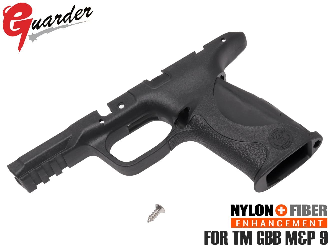 MP9-05(BK)■GUARDER リアルポリマー オリジナルフレーム スタンダード for マルイ M&P 9◆GF(グラスファイバー)配合 ナイロン樹脂 リアル ドレスアップ パーツ