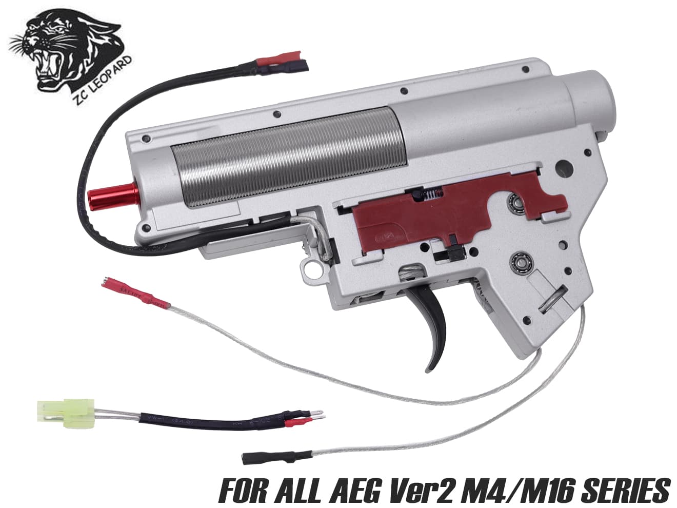 ZC LEOPARD V2 QD ハイパフォーマンス メカボックスCOMP 8mm 前方配線/マイクロスイッチ for AEG M4◆通電性能 アップ QDスプリング システム ミリネジ メンテ|ミリタリーベース