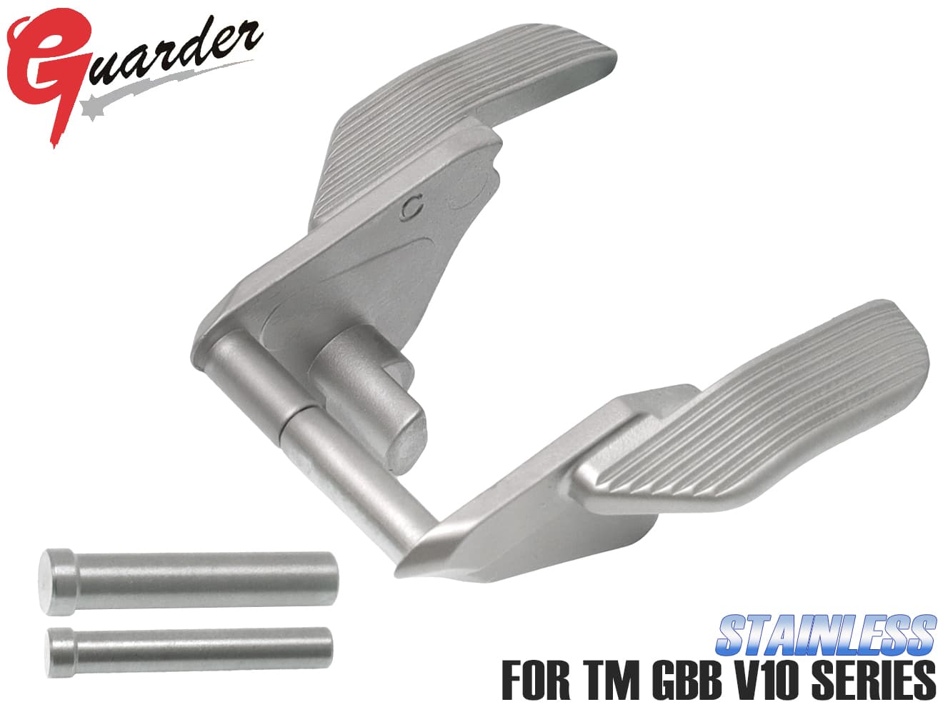 V10-24(SV)■GUARDER ステンレス アンビ サムセーフティキット for マルイ V10◆東京マルイ MARUI TM GBB ガスブロ カスタム 改造 パーツ レバー 強化 強度 SUS