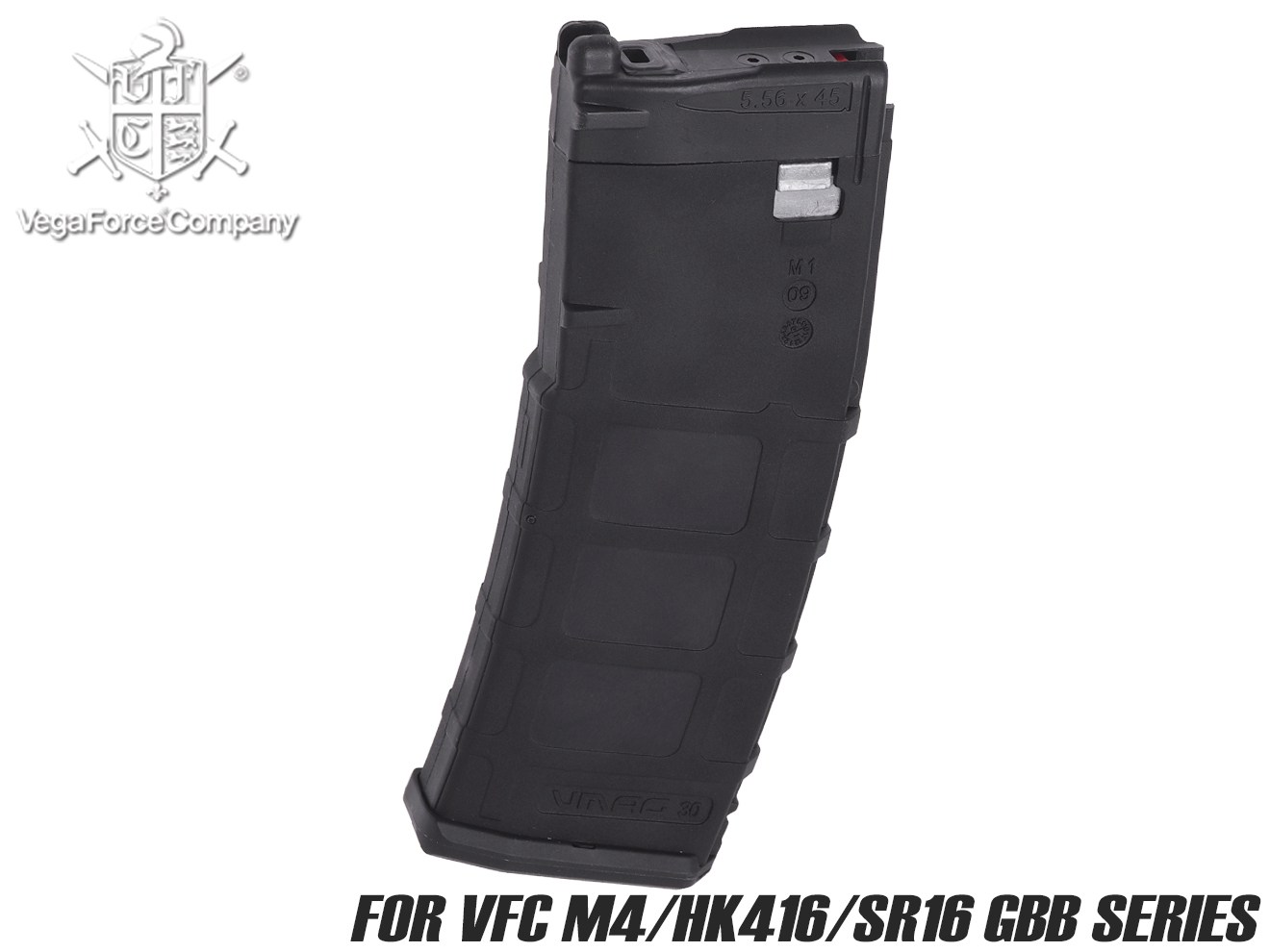 VFC M4/HK416GBBR共通 30連スペアマガジン (V-MAG V3) BK◆新型ガスルート パッキン 仕様 効率アップ V2 V3 ユニット 互換  30発 ボルトストップ スイッチ