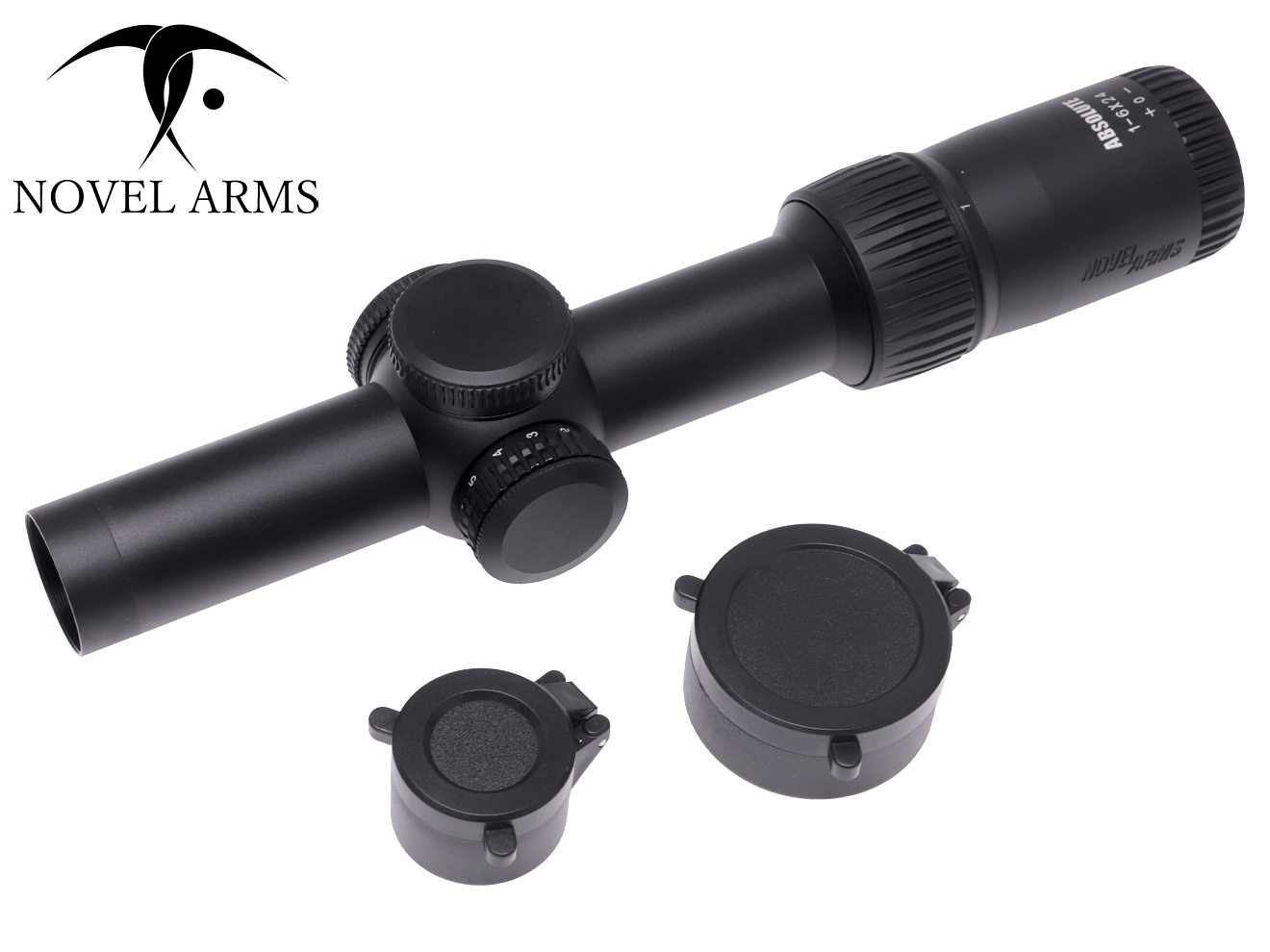 NOVEL ARMS ABSOLUTE 1624IR(1-6×24 イルミネーション) CQBスコープ◆ノーベルアームズ アブソリュート 1～6倍 フリップアップカバー/キルフラッシュ付