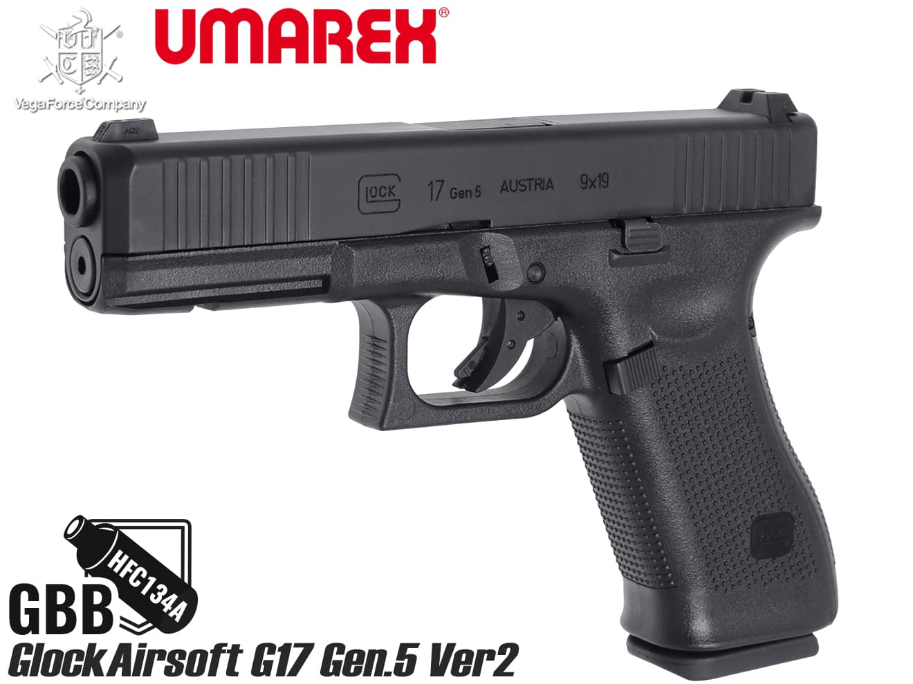 Umarex GlockAirsoft G17 Gen.5 GBBハンドガン Ver2(BK)◆本体 ガスガン ガスブロ エアガン トイガン リアル ライセンス 刻印 カスタム グロック GLOCK ブラック