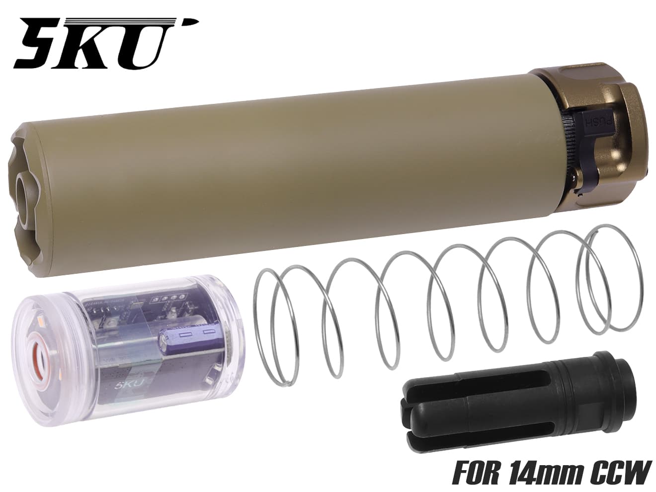 楽天市場】5KU SOCOM5.56 RC2タイプ サプレッサー w/ SPLIT