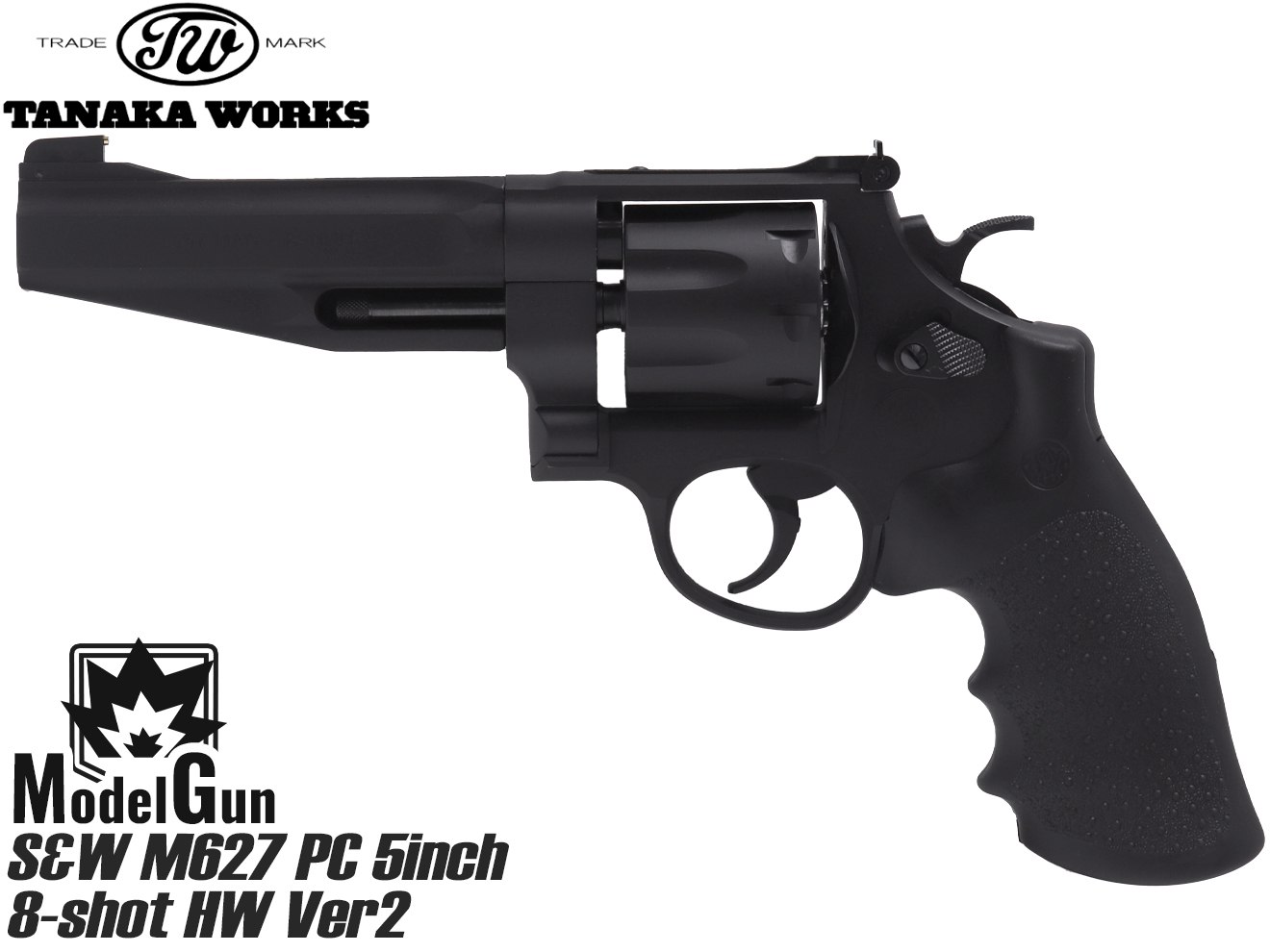 タナカワークス モデルガン M627 Performance Center 5inch 8-shot モデルガン HW Ver.2 ブラック ◆ヘヴィーウェイトモデル 発火 プロップガン 本体 R8