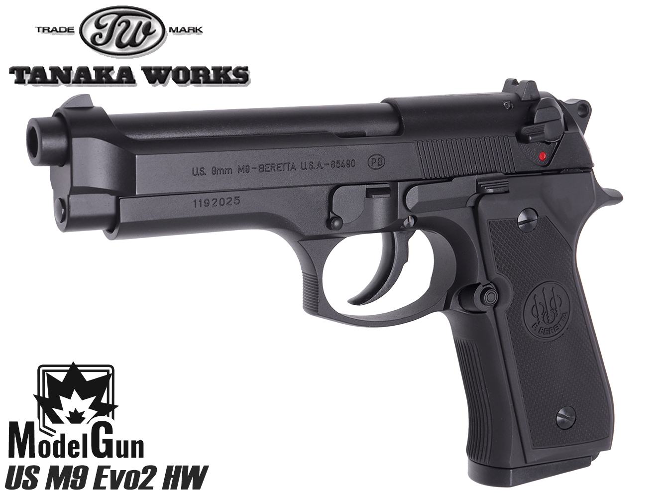 タナカワークス US M9ピストル Evo2 HW モデルガン◆ガン本体 M9A1 M92 Beretta ベレッタ プロップガン ピストル 発火モデルガン ハンドガン コスプレ カスタム
