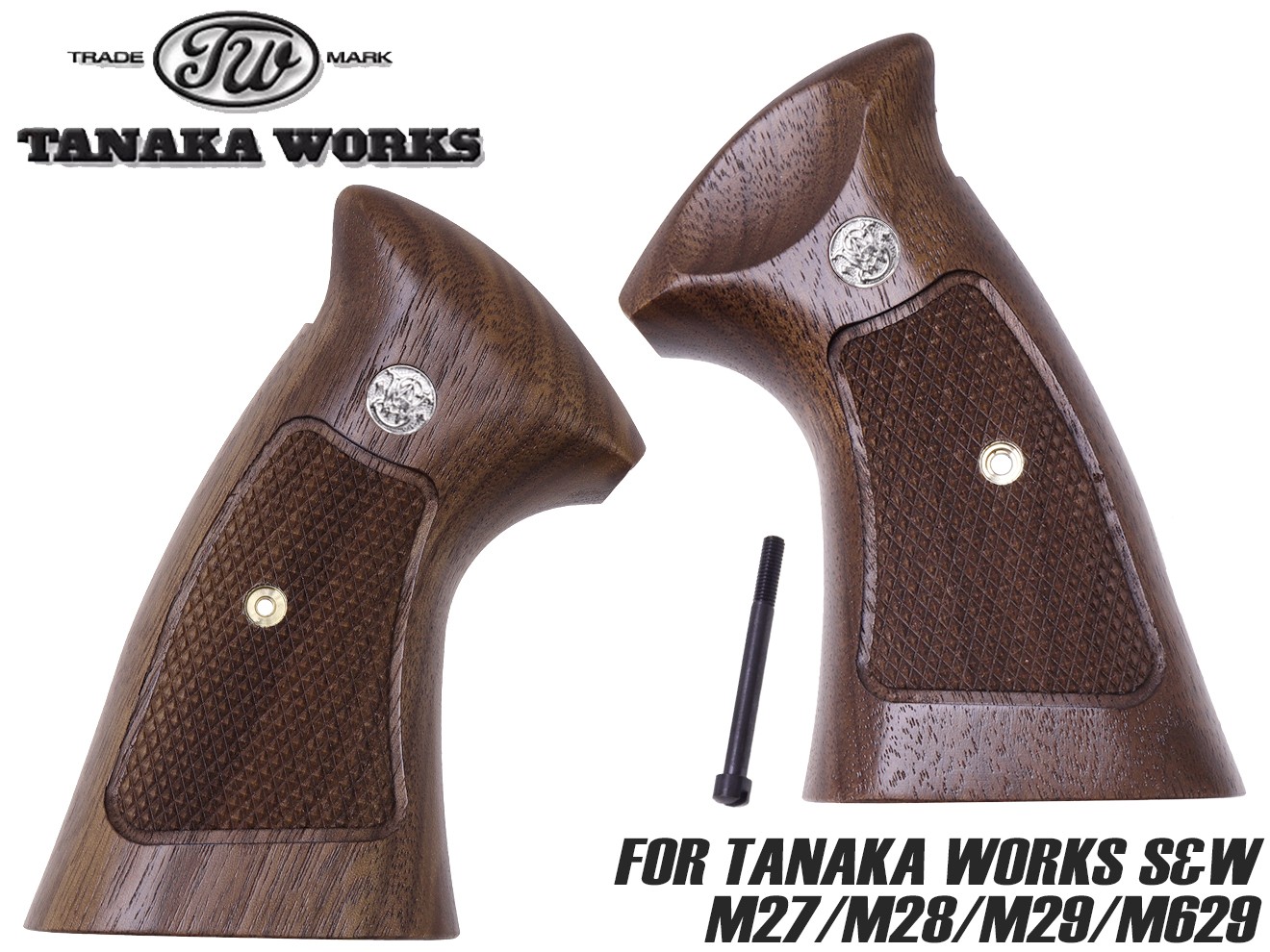 楽天市場】タナカ S&W Jフレーム スクエアバット用 木製グリップ +