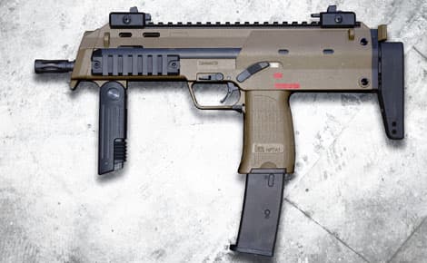 楽天市場 送料無料 Ksc ガスブローバック マシンピストル Mp7a1 Tanカラー 生産限定品 Hk社刻印公認モデル ミリタリーベース