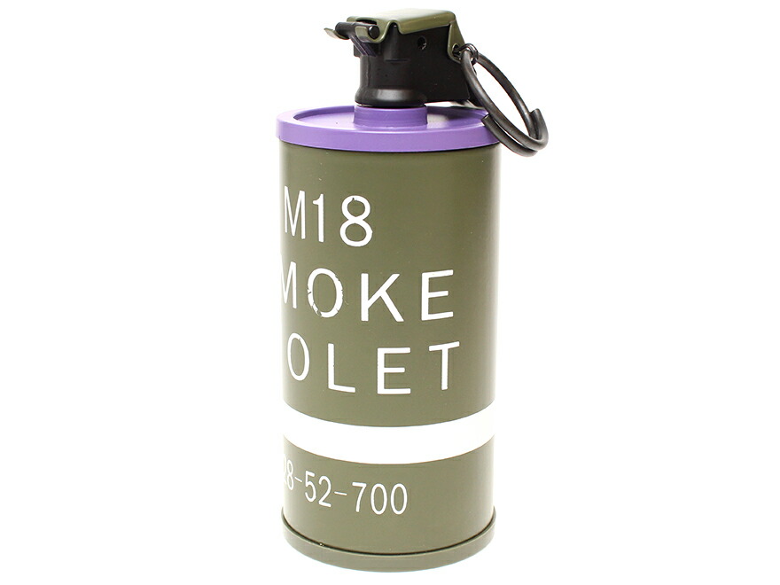 楽天市場 ダミーモデル 装備のリアル化に Tmc Gear An M18 ダミースモークグレネード Od バイオレット オブジェ ディスプレイに 弾ケースにも ミリタリーベース