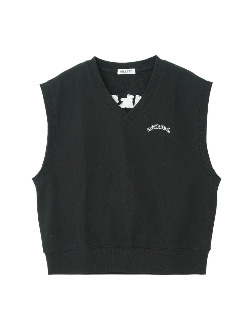 V-NECK SWEAT VEST MILKFED. ミルクフェド トップス スウェット・トレーナー ブラック カーキグリーン グレー【送料無料】[ Fashion]