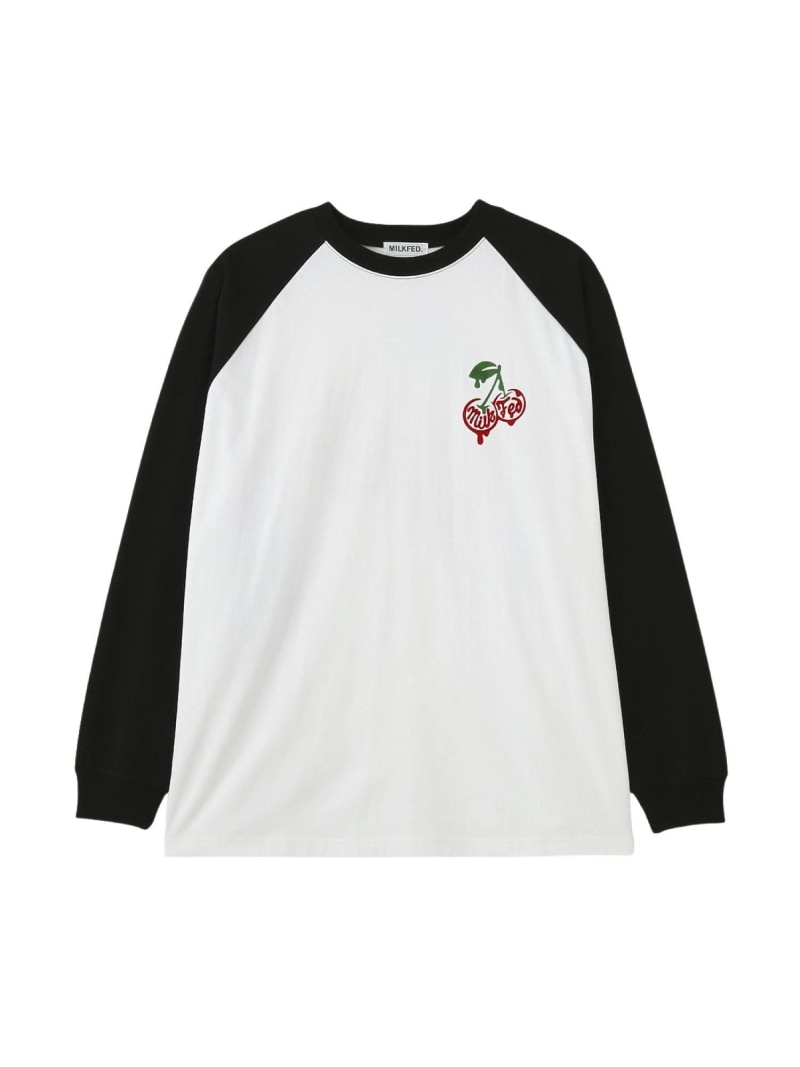 MELTY CHERRY BIG TOP MILKFED. ミルクフェド トップス カットソー・Tシャツ ホワイト【送料無料】[ Fashion]