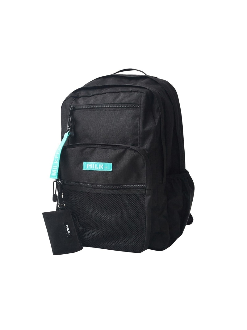 W ZIP BACKPACK LtGREEN MILKFED. ミルクフェド バッグ その他のバッグ ブラック【送料無料】[ Fashion]
