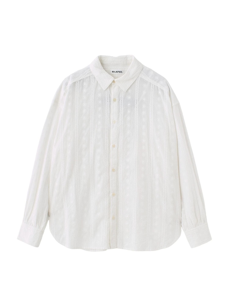 2WAY OVERSIZED SHIRT MILKFED. ミルクフェド トップス シャツ・ブラウス ブラック ホワイト【送料無料】[ Fashion]