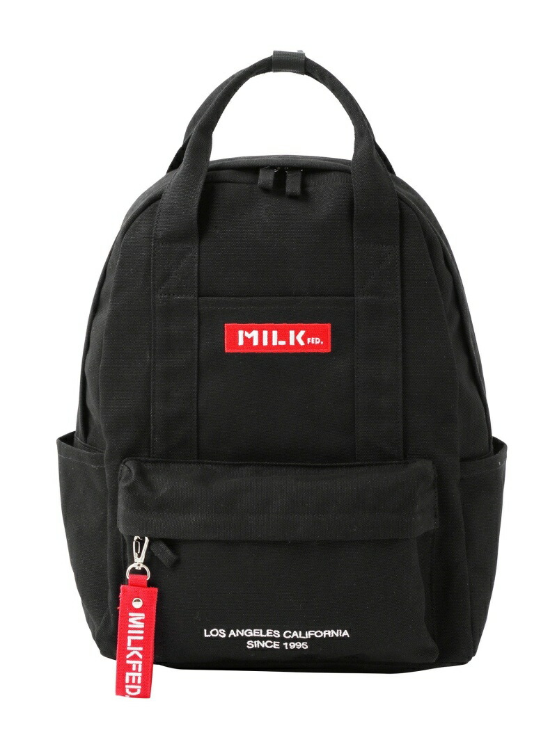 MILKFED. EMBROIDERED ミルクフェド バックパック BACKPACK BAR バッグ CANVAS