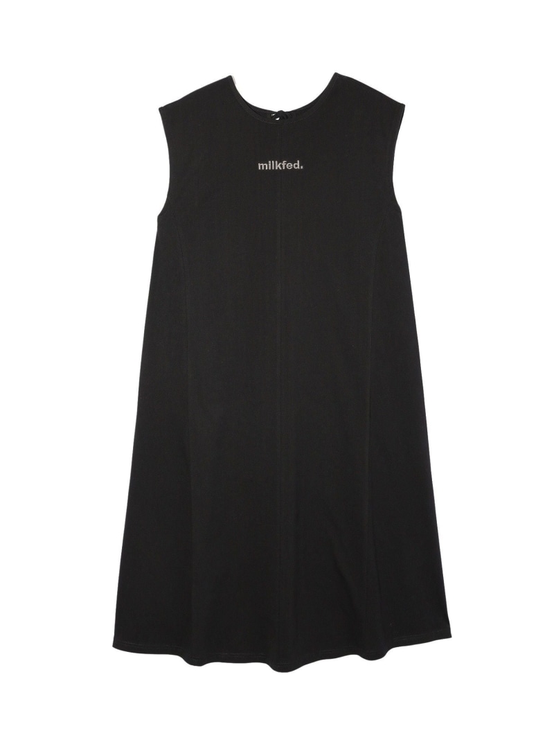 【SALE／50%OFF】SLEEVELSS LOGO DRESS MILKFED. ミルクフェド ワンピース・ドレス その他のワンピース・ドレス ネイビー ブルー ブラック【RBA_E】【送料無料】[ Fashion]