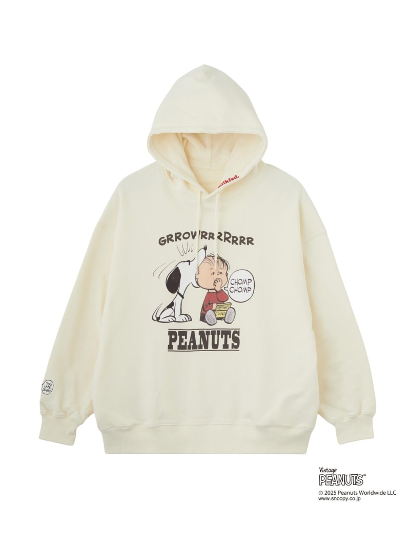 MILKFED. x PEANUTS HOODIE MILKFED. ミルクフェド トップス スウェット・トレーナー グレー ホワイト【送料無料】[ Fashion]