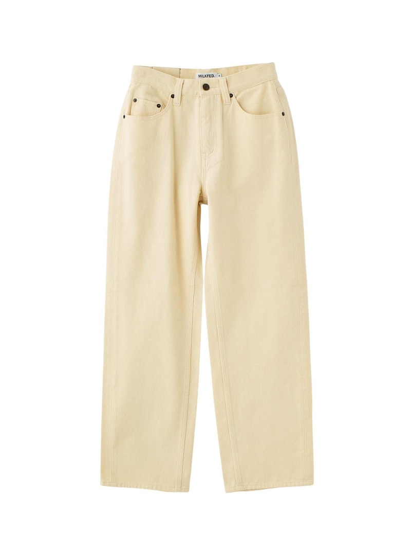 MILKFED. EMBROIDERED DENIM PANTS MILKFED. ミルクフェド パンツ その他のパンツ ブラック ホワイト【送料無料】[ Fashion]