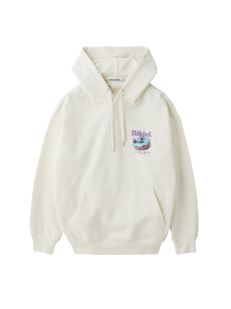 【SALE／40%OFF】DONUTS LOGO SWEAT HOODIE MILKFED. ミルクフェド トップス スウェット・トレーナー ブラック ブルー ホワイト【RBA_E】【送料無料】[ Fashion]