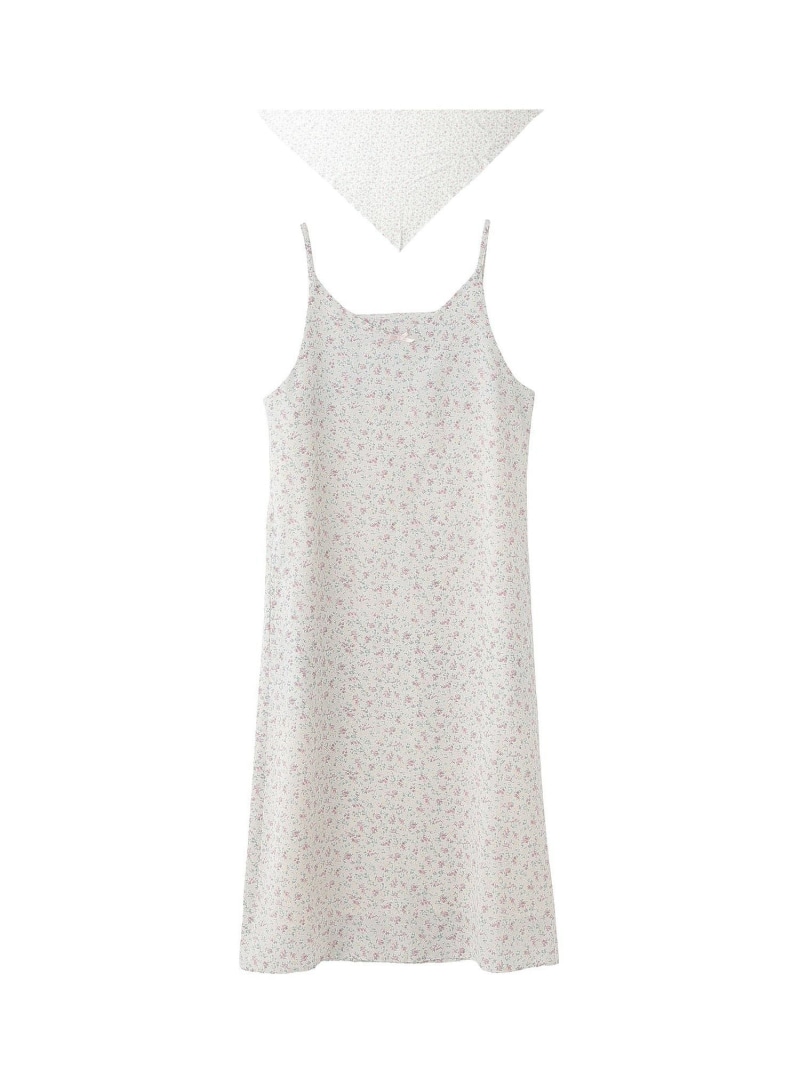 FLORAL CAMISOLE DRESS MILKFED. ミルクフェド 衣装・御召しもの 余分の物の衣装・御召しもの 黒いこと 白いこと【貨物輸送無料】[ Fashion]