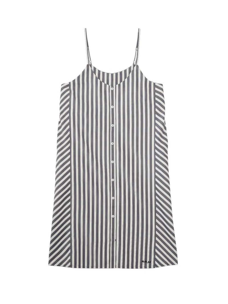 BIAS-CUT STRIPED CAMI DRESS MILKFED. ミルクフェド 衣装・御召しもの 余分の物の衣装・御召しもの 黒いこと【貨物輸送無料】[ Fashion]