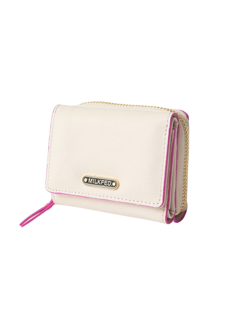 【SALE／20%OFF】LOGO TRIFOLD LEATHER WALLET MILKFED. ミルクフェド アクセサリー・腕時計 その他のアクセサリー・腕時計 ホワイト ブラウン ブラック【RBA_E】【送料無料】[ Fashion]