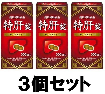 【貨物輸送込み】【3個書き割り】 特肝錠 300粒入 【湧永製薬】