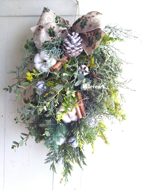 楽天市場】○クリスマススワッグ・ミント 全長60cm！玄関ドアに