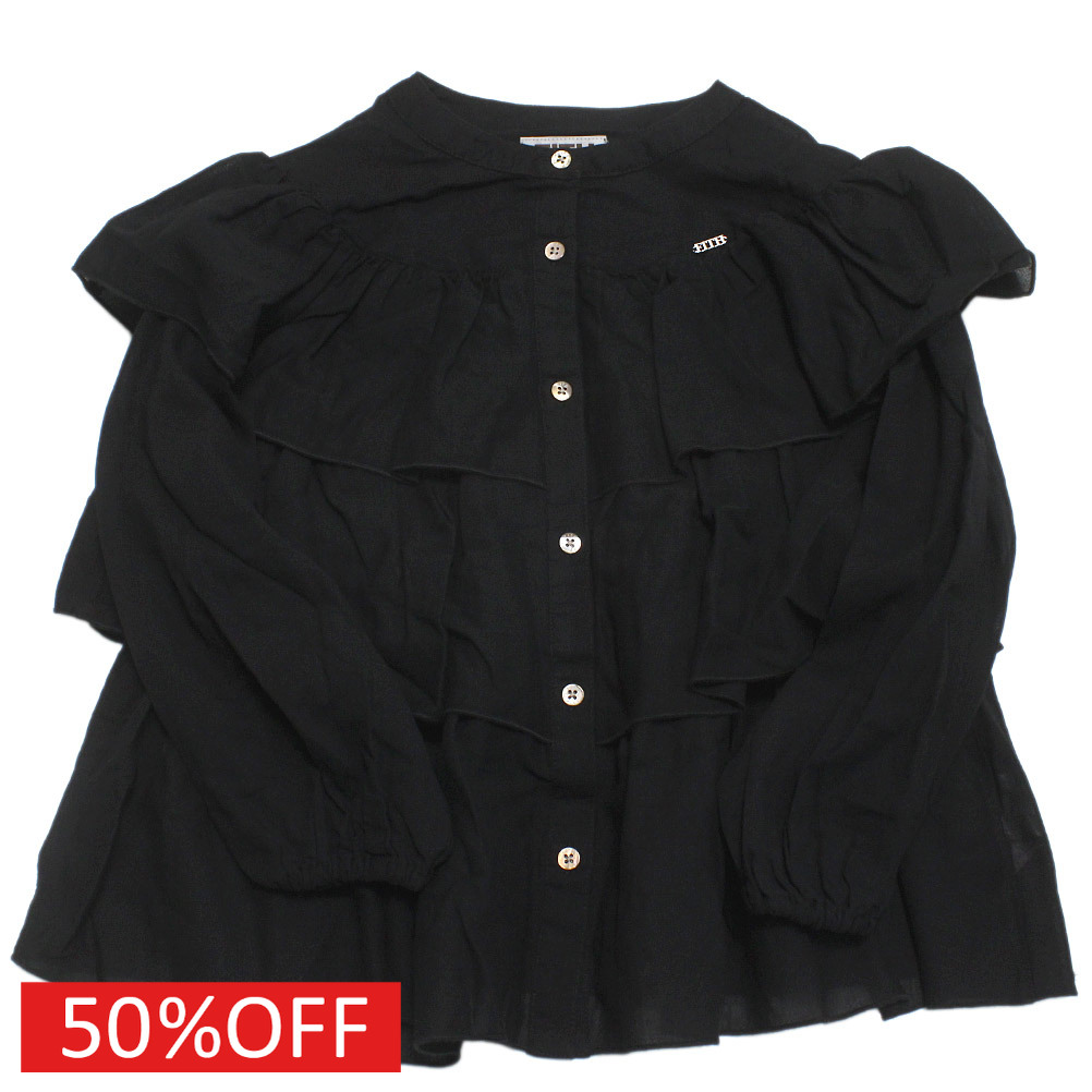 【フィス/FITH/子供服/親子/フィスベビー/FITH社】  セール 【50%OFF】  コットンシフォンドビー ブラウス 2BK黒