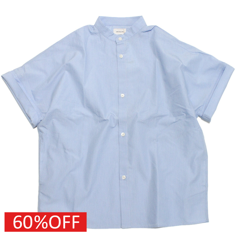 【アーチ＆ライン/ARCH＆LINE/子供服/アーチアンドライン/親子】 セール 【50%OFF】 STRIPE SHARE シャツ サックス(61)