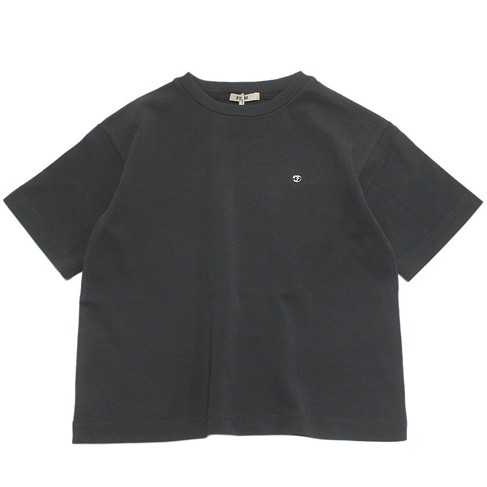 【フィス/FITH/子供服/親子/フィスベビー/FITH社】 サラサラテンジク バックロゴ Tシャツ 17CGRチャコール