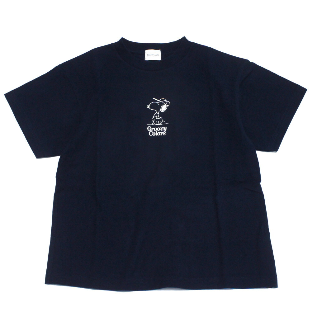 【赤ちゃん服/グルーヴィーカラーズ/groovy colors/お坊っちゃん/お坊っちゃん】  テンジク SNOOPY BASEBALL TEE 4NV紺