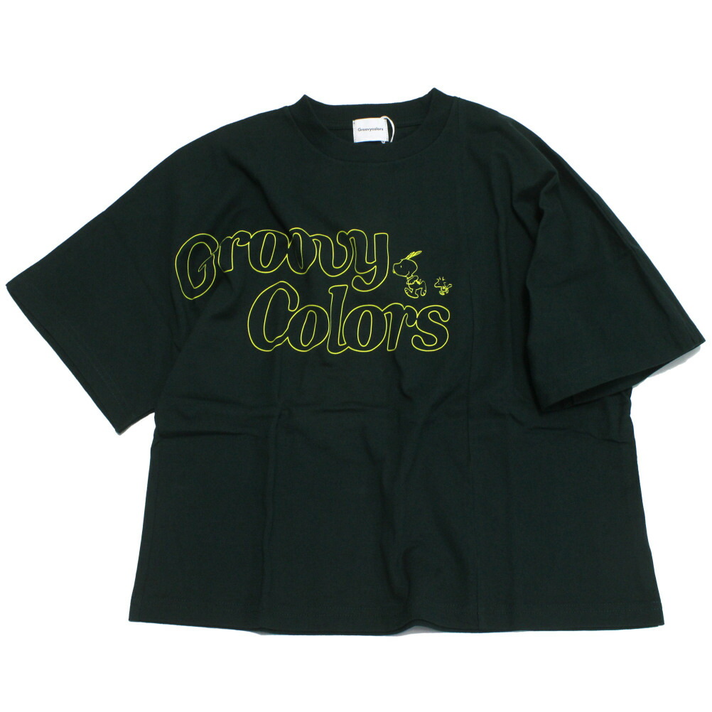 【ちびっ子服/グルーヴィーカラーズ/groovy colors/お坊っちゃん/お坊っちゃん】  テンジク SNOOPY ALL STAR WIDE 影ぼうし TEE(6分袖) 8GN緑であること