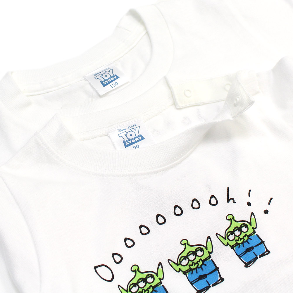 楽天市場 子供服 ベビー服 出産祝い ディズニーコラボ トイストーリー Aliens Tシャツ ホワイト Wht A194a228a229a231a 子供服ミリバール